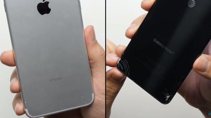 Video: Samsung Galaxy Note 7 vs Apple iPhone 7 Plus pogledajte koji bolje podnosi padove
